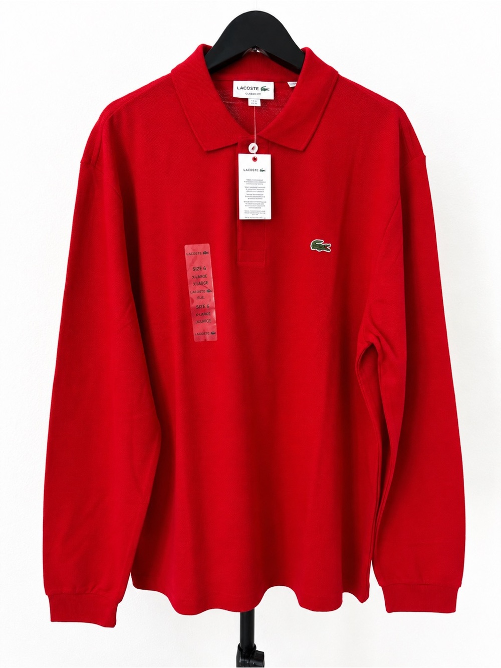 New with tags authentic Lacoste Classic Fit Long Sleeve Polo Shirt
